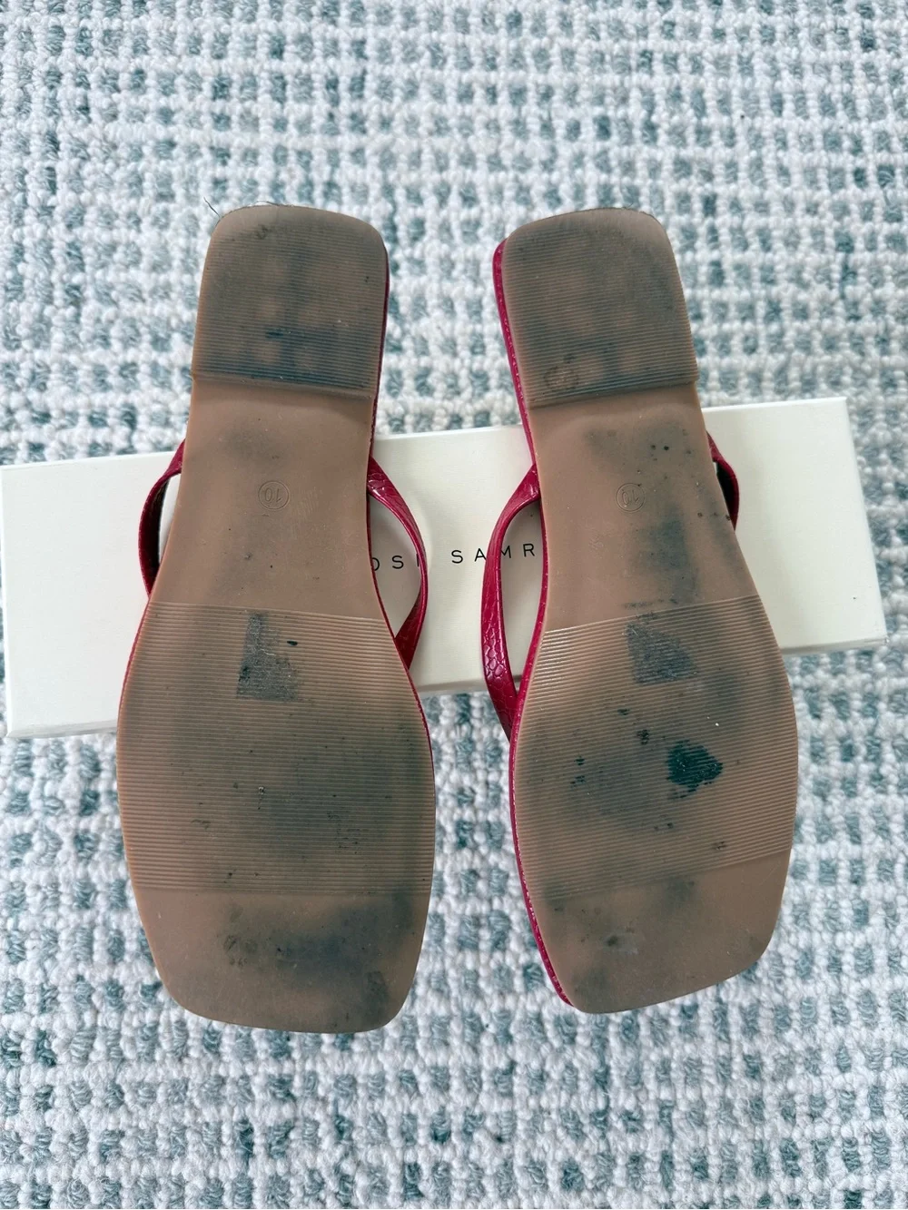Yosi Samra Mercer Flip Flop in Red Croc